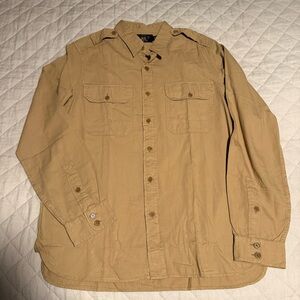 RRL Lightweight Tan Military Shirt